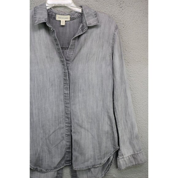 Cloth and Stone Anthropologie Long Sleeve Button Up-XS-Button Back-BOHO - Picture 4 of 10